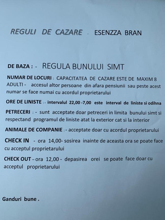 Pensiunea Esenzza Μπραν Εξωτερικό φωτογραφία